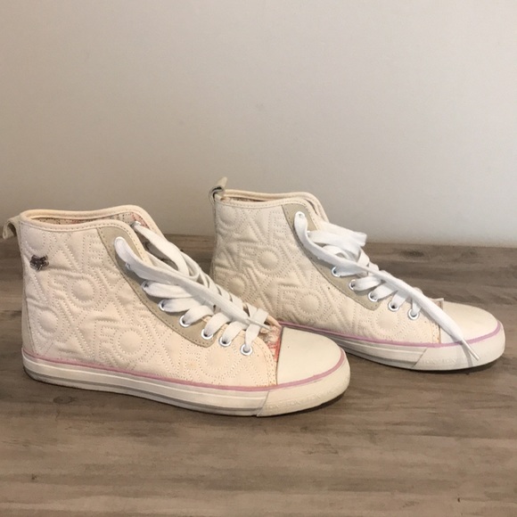 Fox Riders Co Women’s High Tops White & Purple Size 8 - Picture 2 of 6